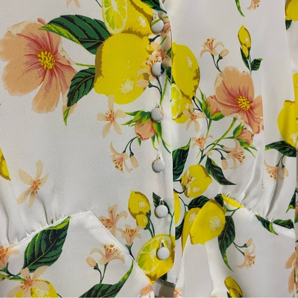 Adyson Parker Cover Up Cardigan Sheer Blouse‎ with Lemons - Picture 7 of 11